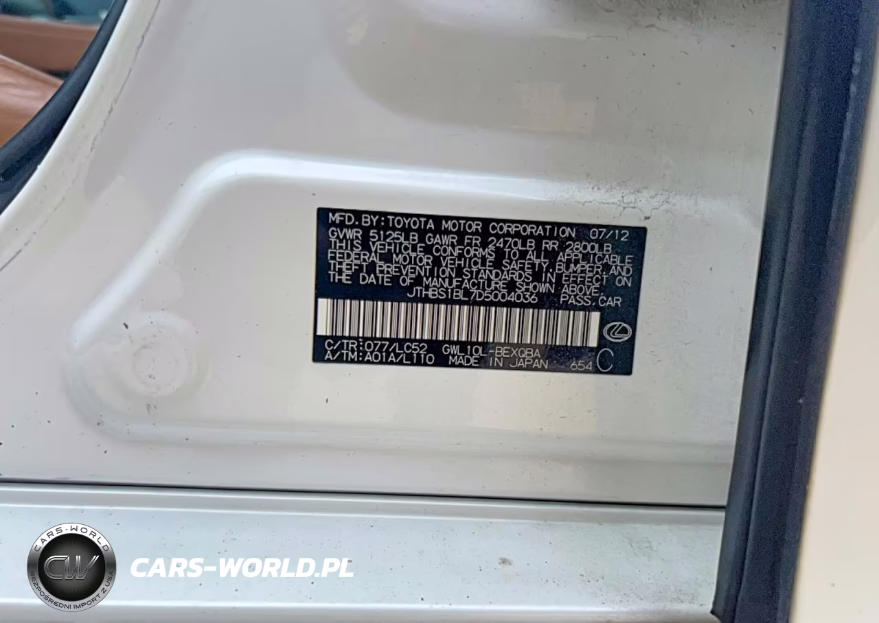 2013 Lexus Gs 450H VIN:JTHBS1BL7D5004036 - 10