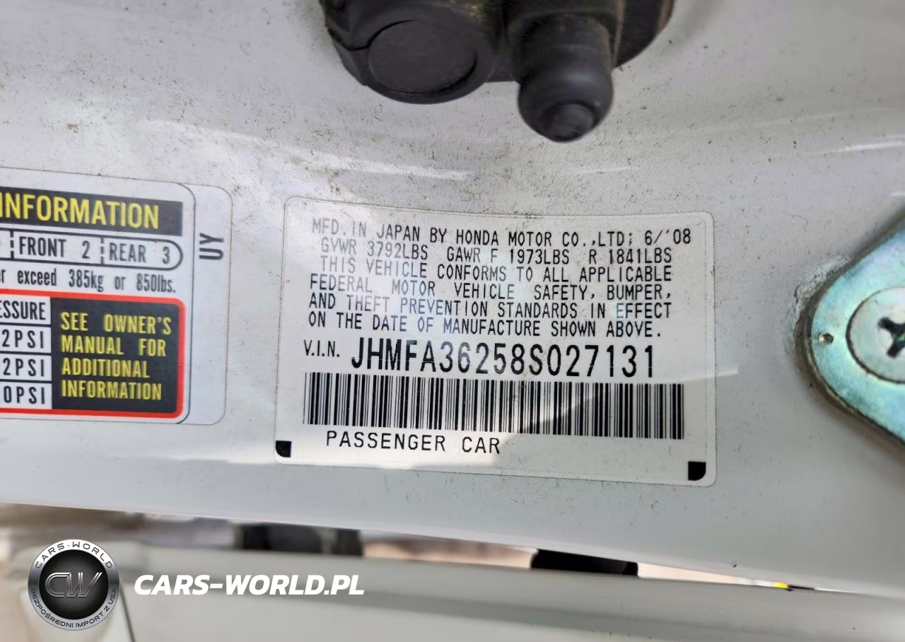 2008 HONDA CIVIC HYBRID VIN:JHMFA36258S027131 - 12