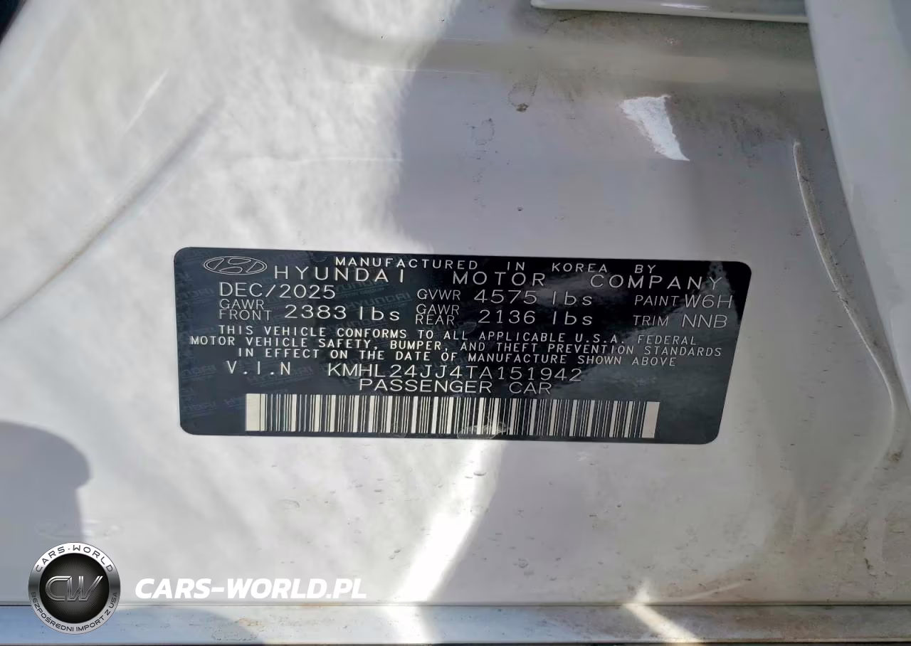 2026 Hyundai Sonata Hybrid Blue VIN:KMHL24JJ4TA151942 - 13