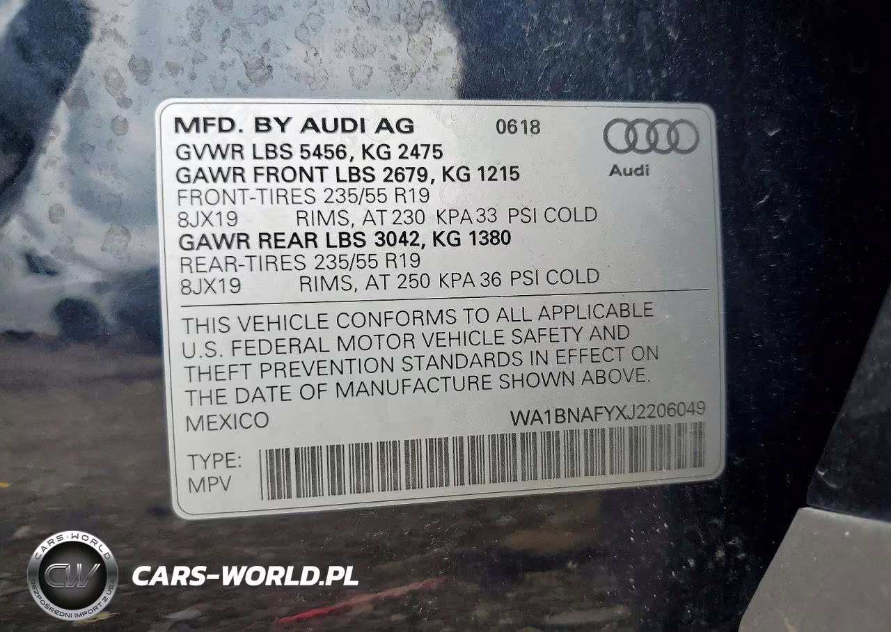 2018 Audi Q5 Premium Plus VIN:WA1BNAFYXJ2206049 - 14