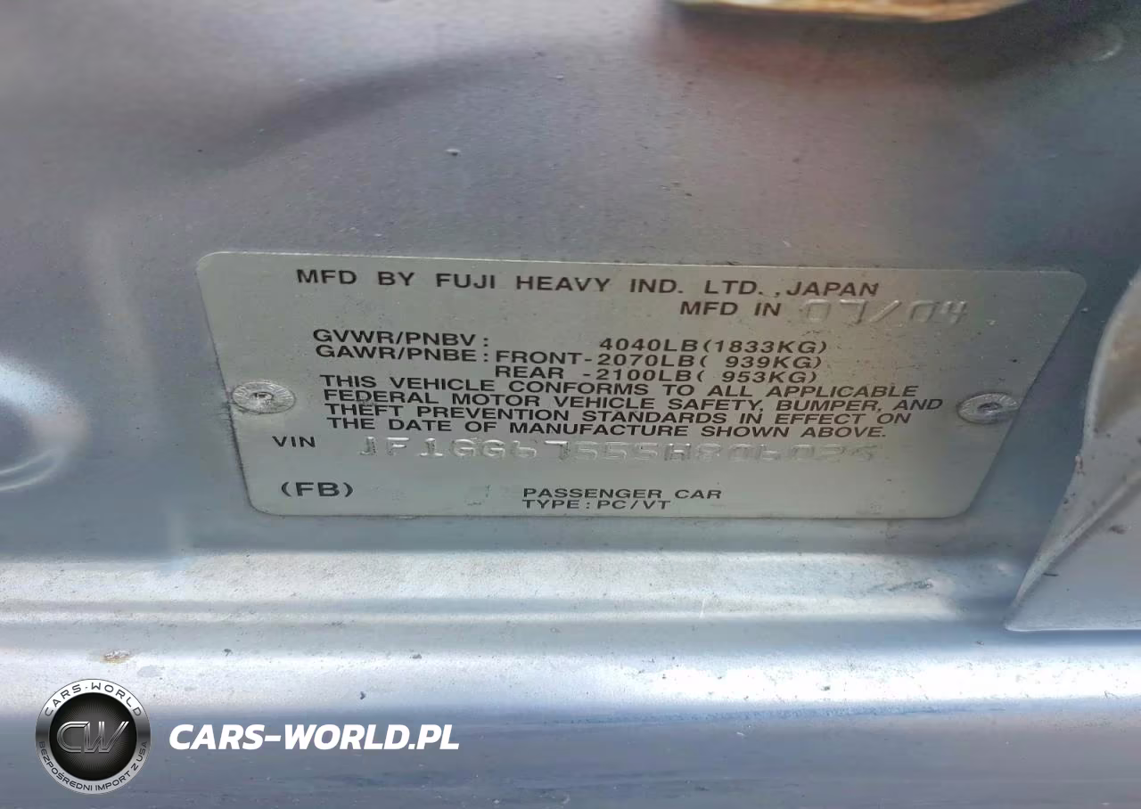 2005 Subaru Impreza Rs VIN:JF1GG67555H806025 - 12