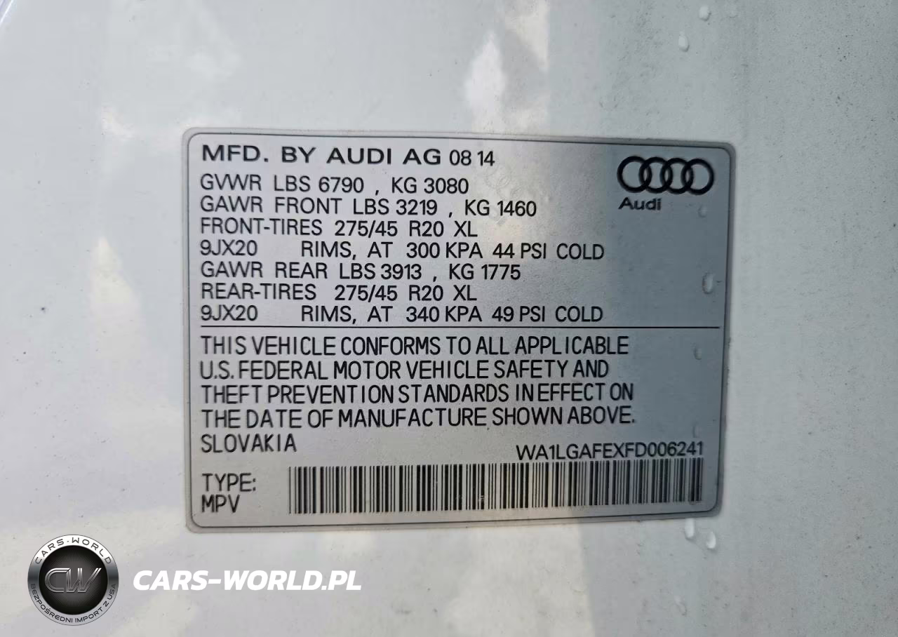 2015 Audi Q7 Premium Plus VIN:WA1LGAFEXFD006241 - 12