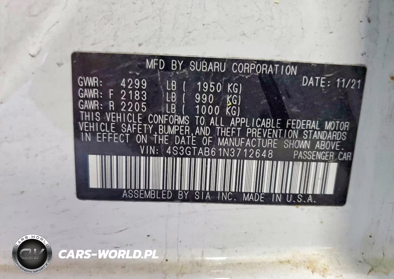 2022 Subaru Impreza VIN:4S3GTAB61N3712648 - 13