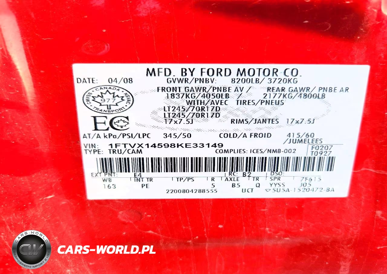 2008 Ford F150 VIN:1FTVX14598KE33149 - 13