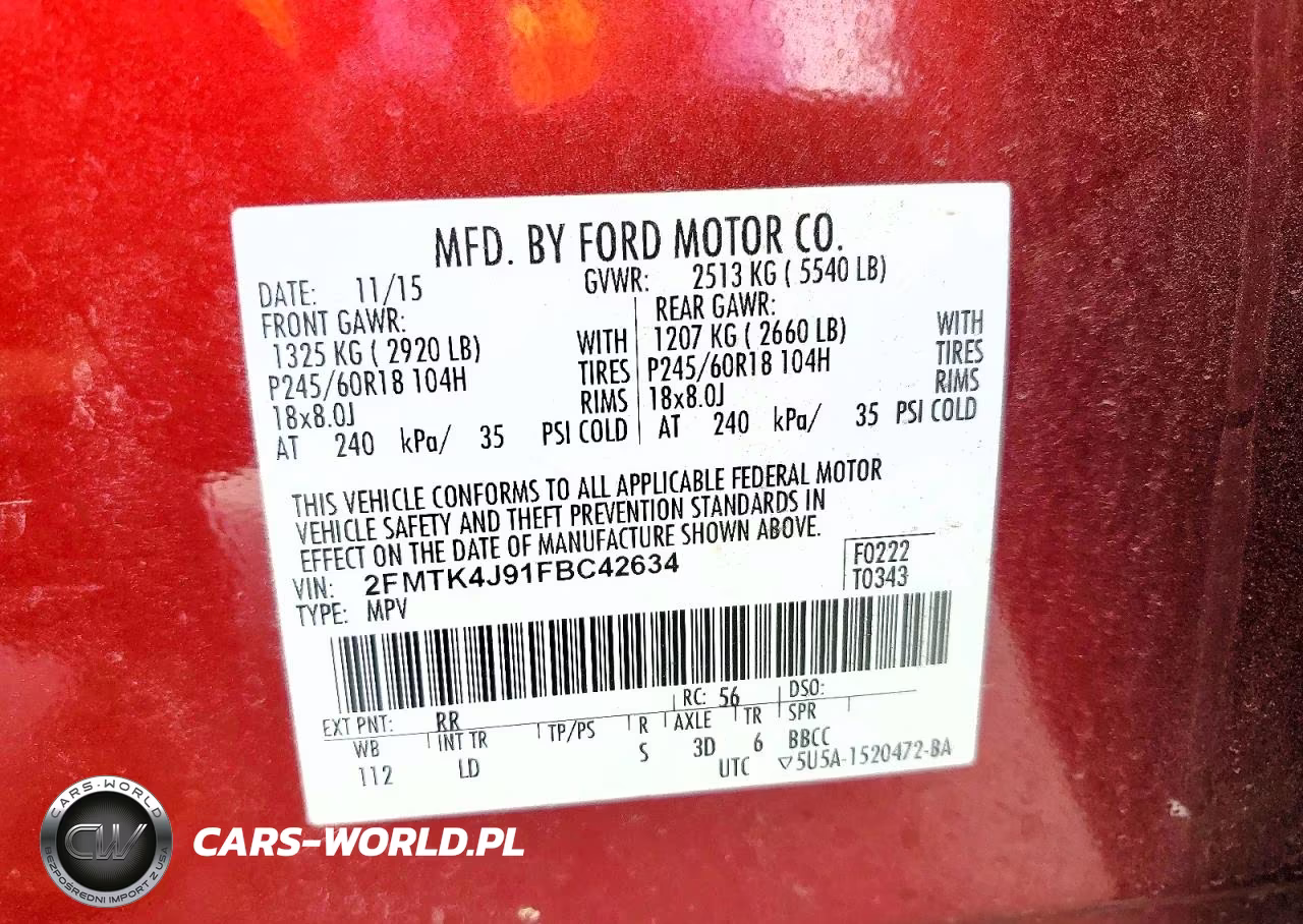 2015 Ford Edge Sel VIN:2FMTK4J91FBC42634 - 14