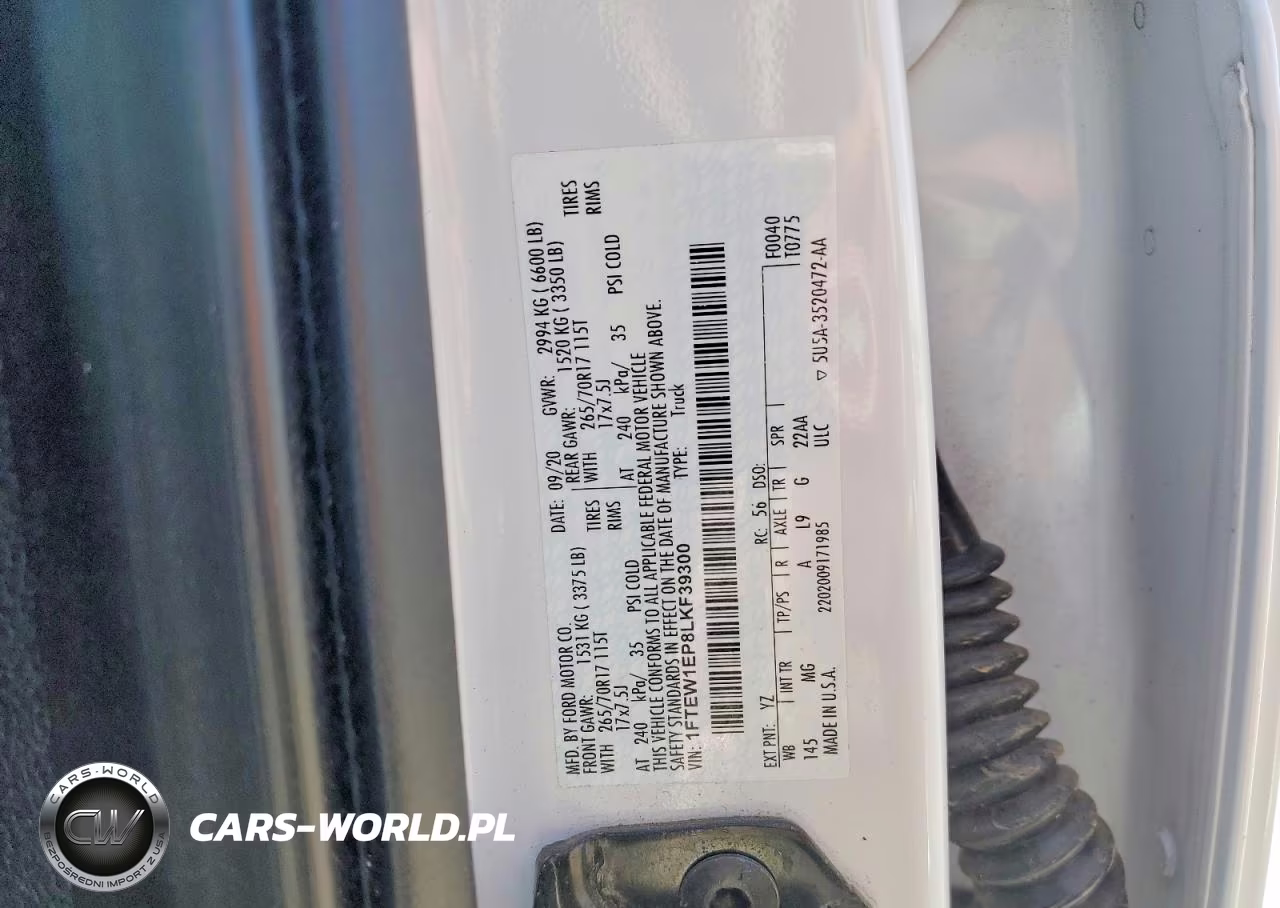 2020 Ford F150 Supercrew VIN:1FTEW1EP8LKF39300 - 12