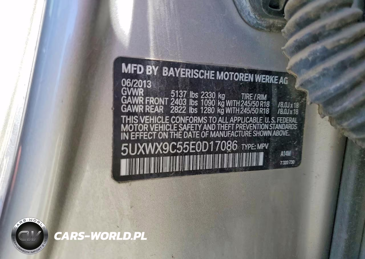 2014 BMW X3 xDrive28I VIN:5UXWX9C55E0D17086 - 13