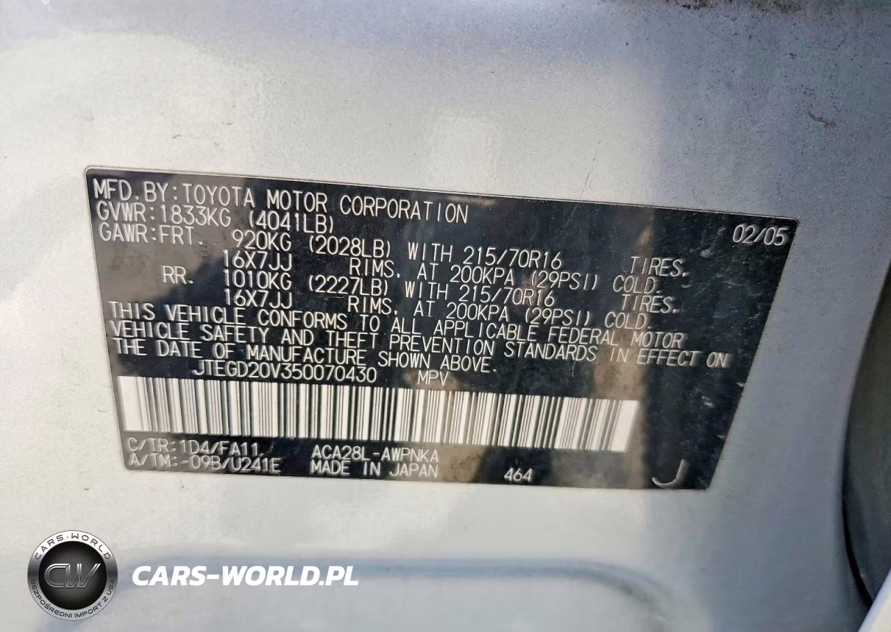 2005 Toyota Rav4 Base VIN:JTEGD20V350070430 - 13