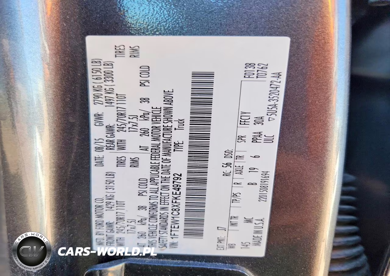 2015 Ford F150 Supercrew VIN:1FTEW1C8XFKE49792 - 12