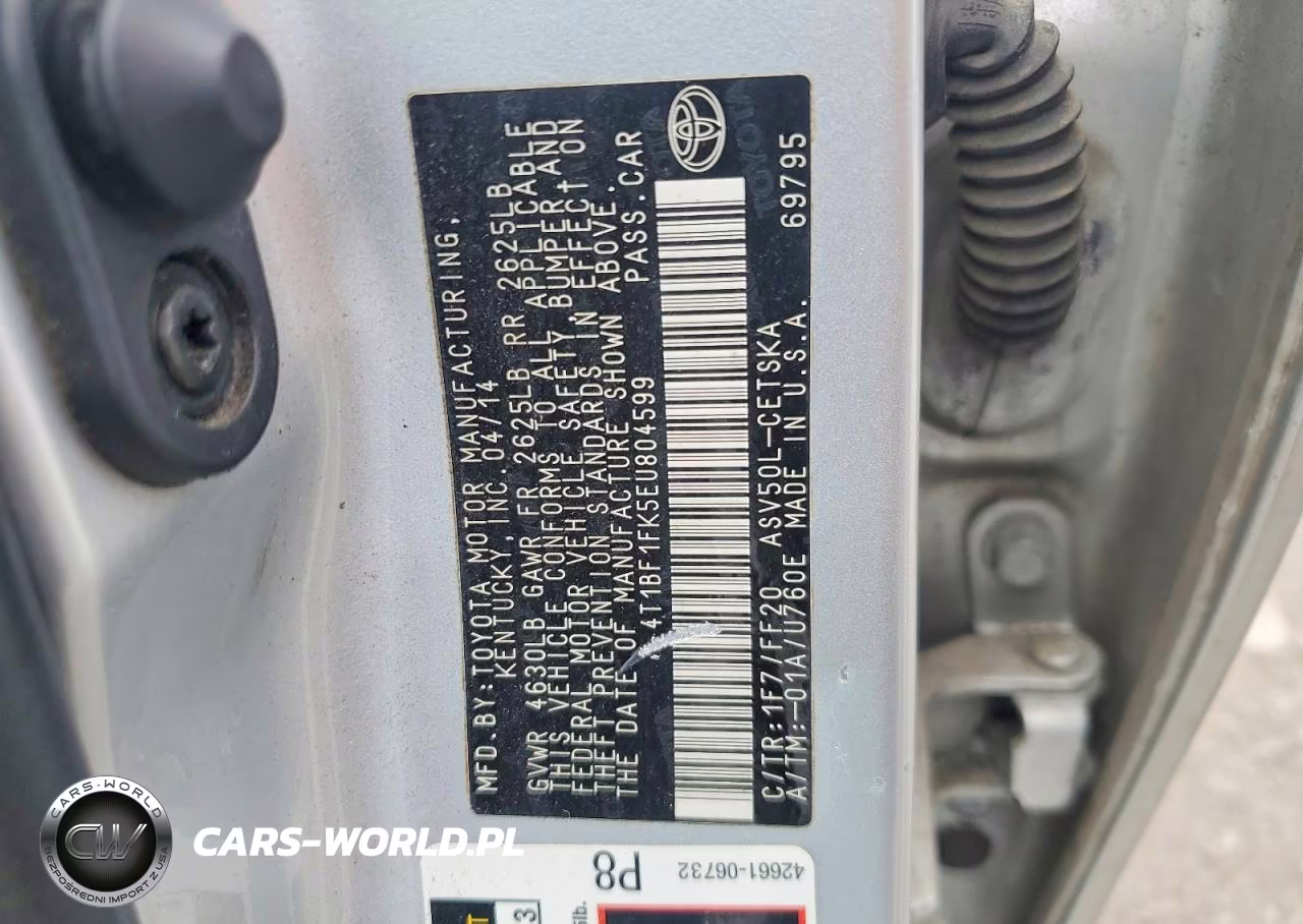 2014 Toyota Camry Se Sport VIN:4T1BF1FK5EU804599 - 12