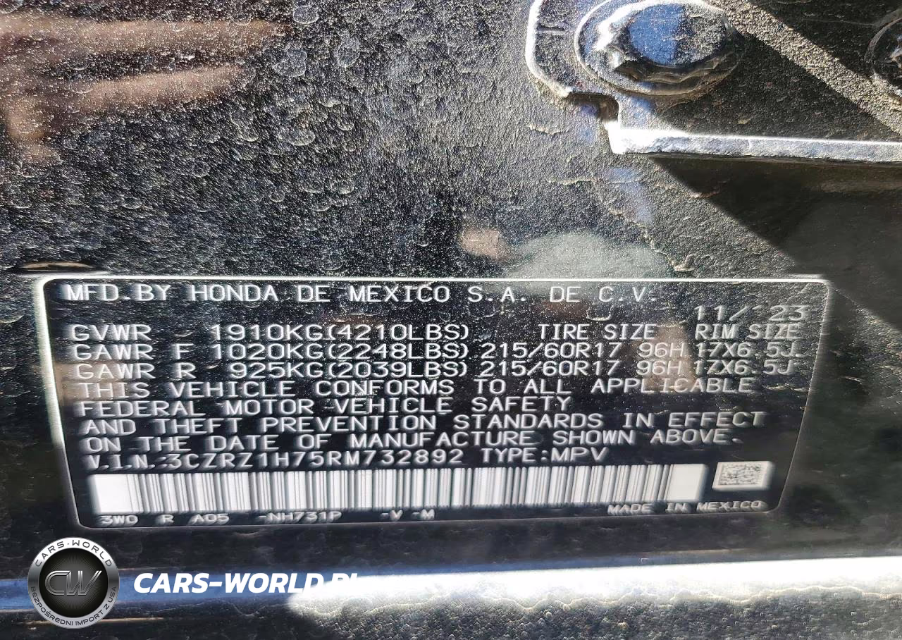 2024 Honda Hr-V Exl VIN:3CZRZ1H75RM732892 - 12