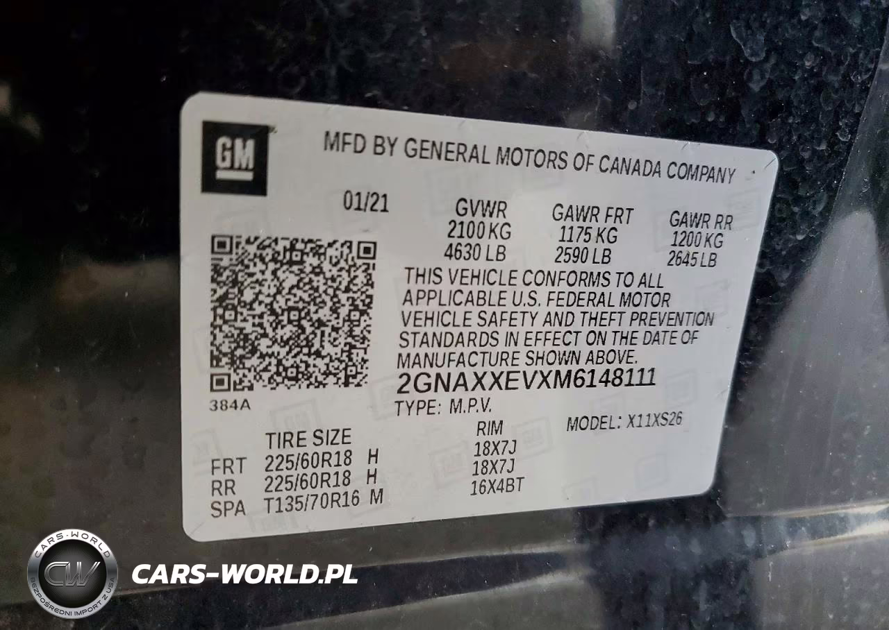 2021 Chevrolet Equinox Premier VIN:2GNAXXEVXM6148111 - 13