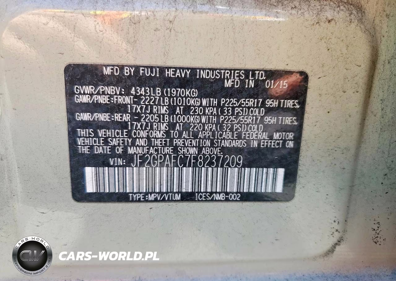 2015 Subaru Xv Crosstrek 2.0 Premium VIN:JF2GPAFC7F8237209 - 13