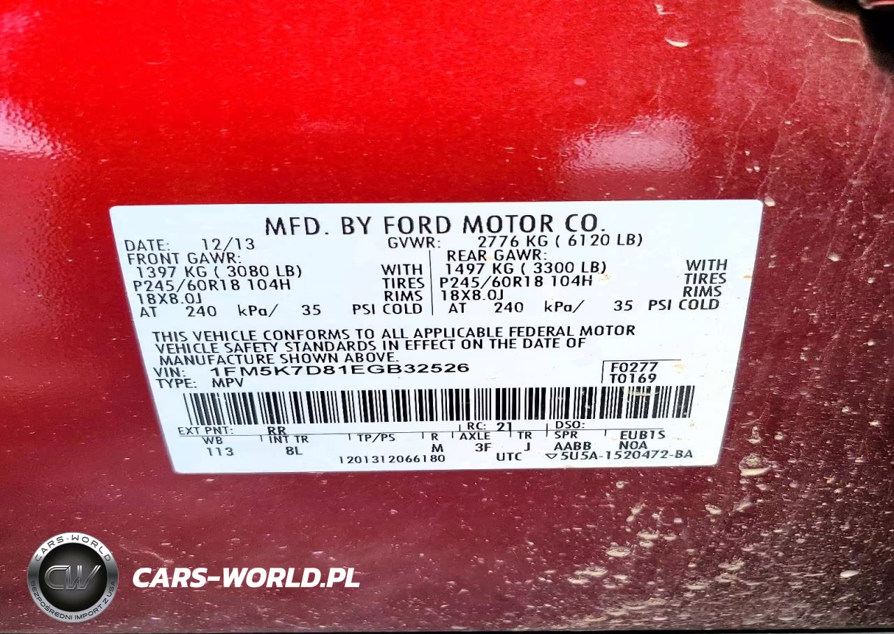 2014 Ford Explorer Xlt VIN:1FM5K7D81EGB32526 - 14