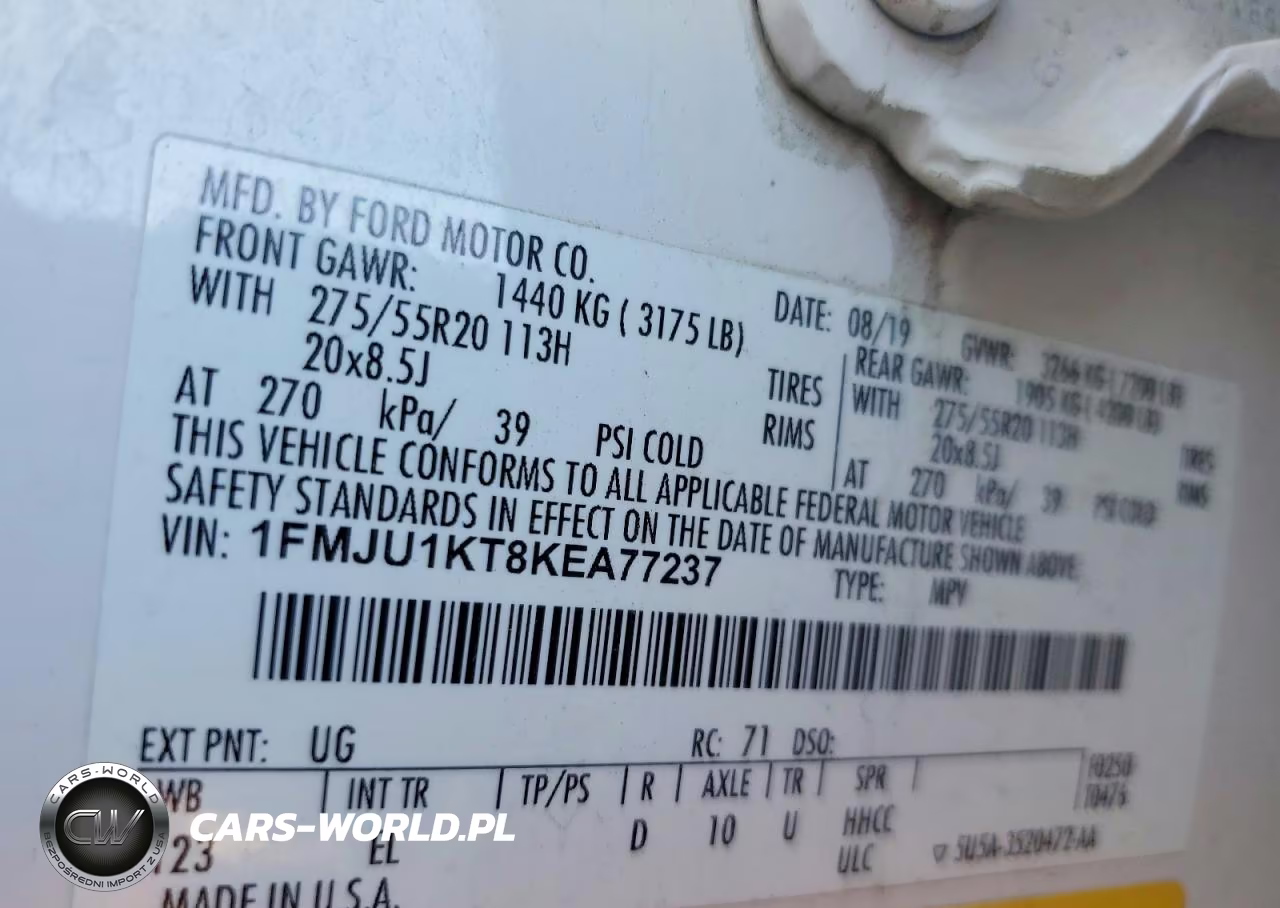 2019 Ford Expedition Limited VIN:1FMJU1KT8KEA77237 - 14