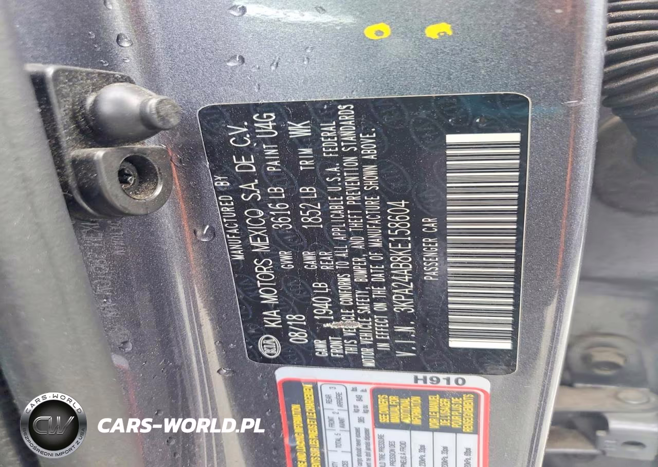2019 Kia Rio S VIN:3KPA24AB8KE158604 - 12