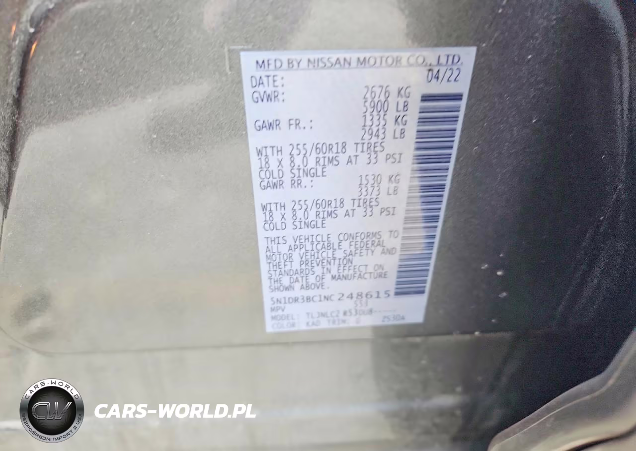 2022 Nissan Pathfinder Sv VIN:5N1DR3BC1NC248615 - 13