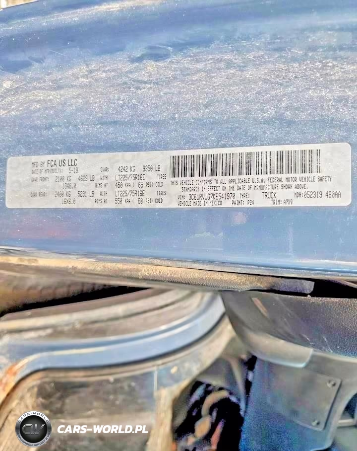 2019 Ram Promaster 3500 3500 High VIN:3C6URVJG7KE541970 - 12