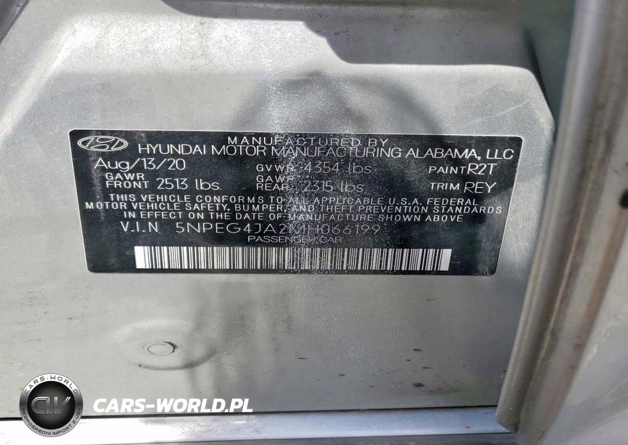 2021 Hyundai Sonata Se VIN:5NPEG4JA2MH066199 - 12