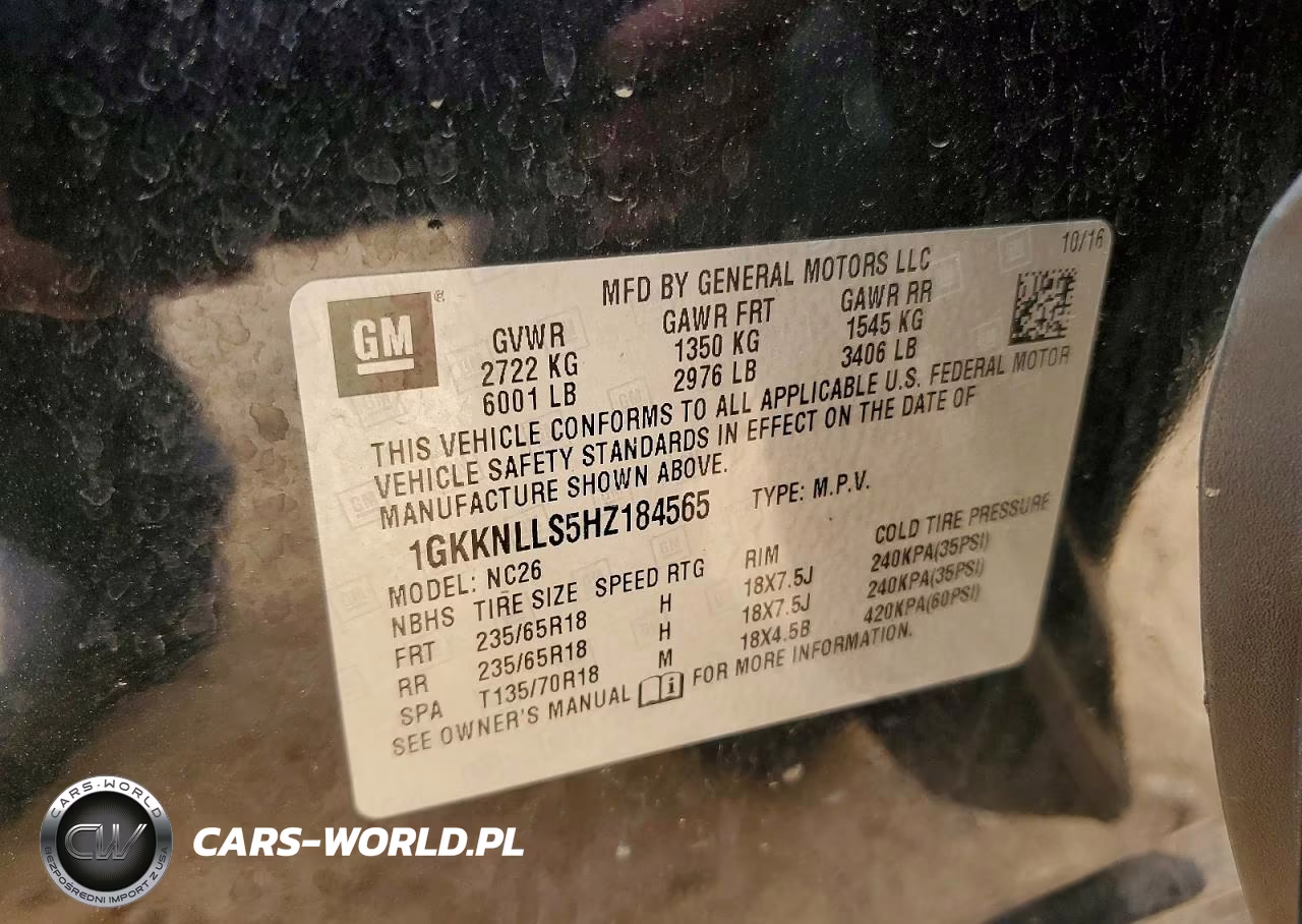 2017 GMC Acadia Sle VIN:1GKKNLLS5HZ184565 - 14