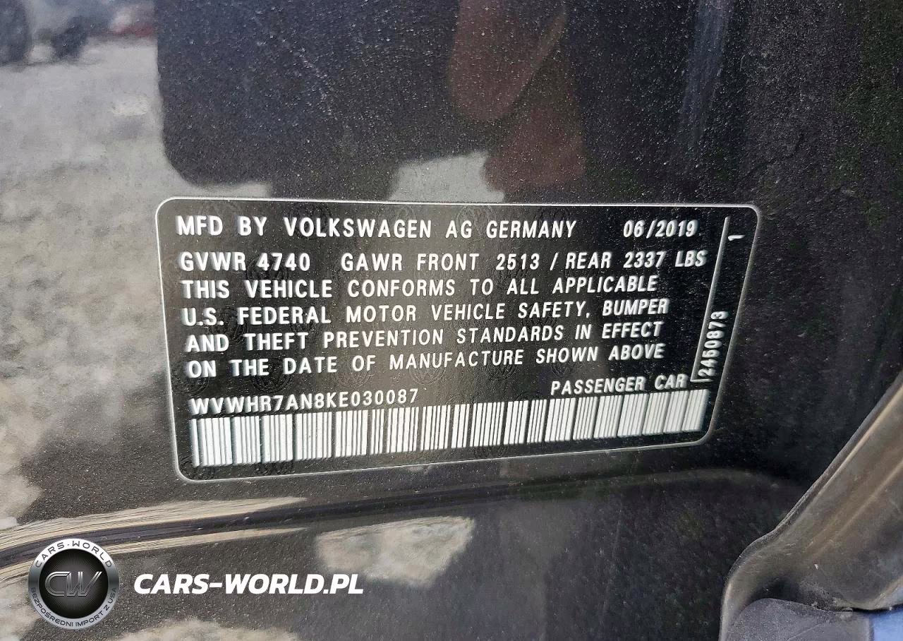 2019 Volkswagen Arteon Sel VIN:WVWHR7AN8KE030087 - 13