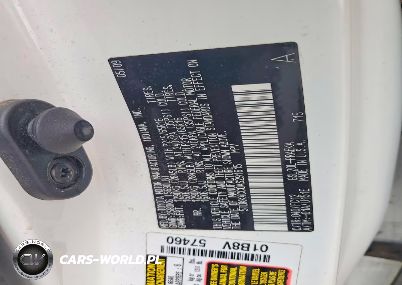 2010 Toyota Sienna Le 8-Passenger VIN:5TDKK4CC0AS291615 - 13