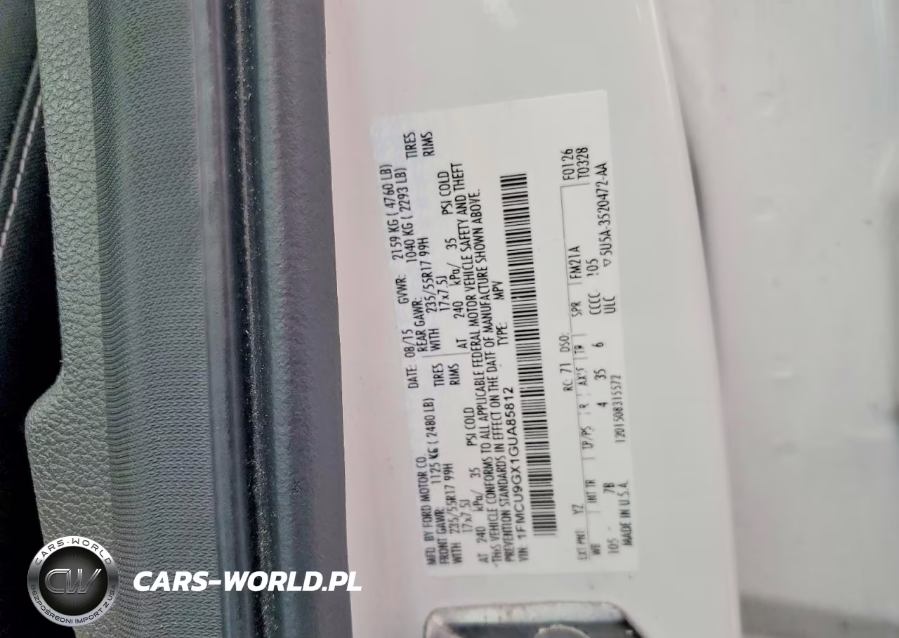 2016 Ford Escape Se VIN:1FMCU9GX1GUA85812 - 12