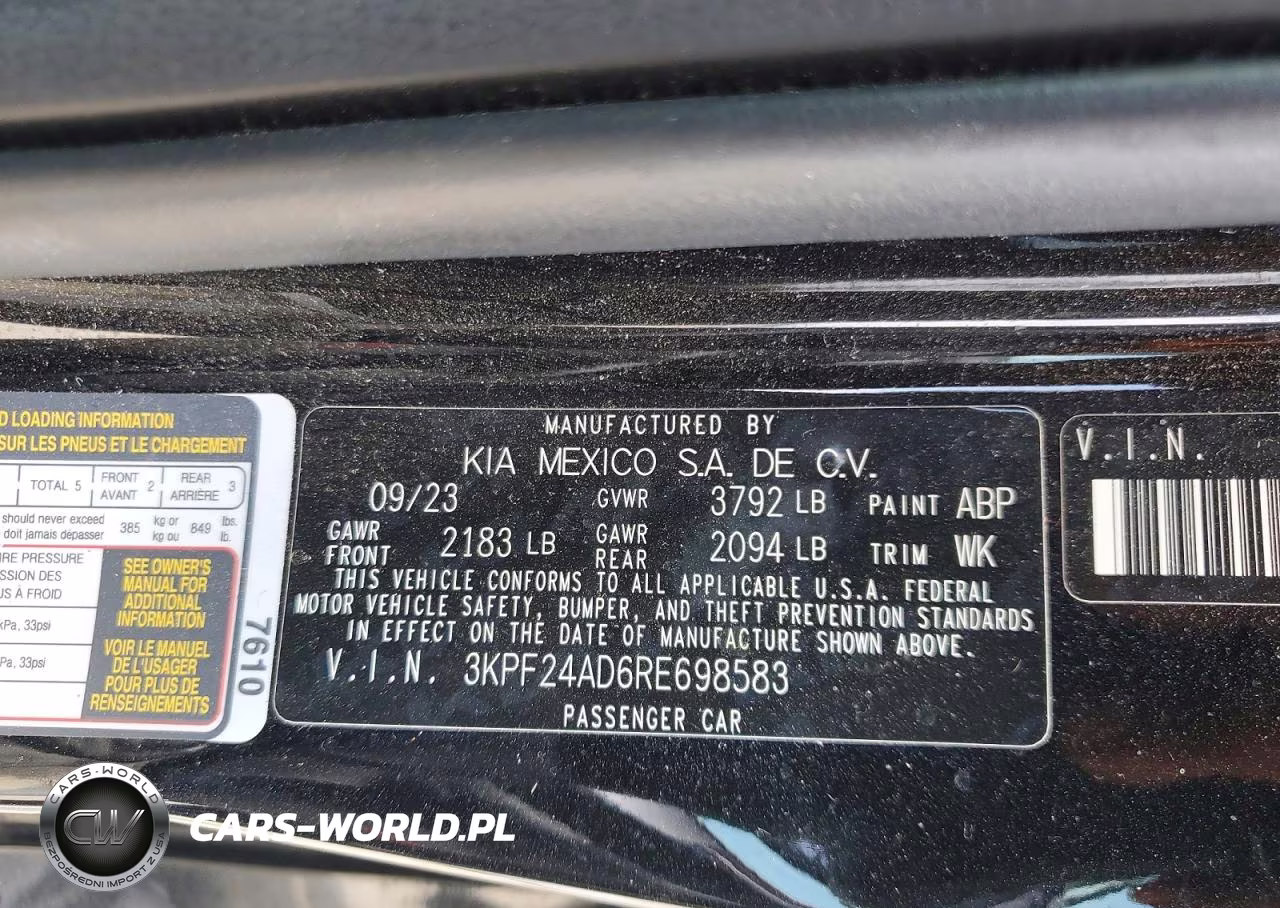 2024 Kia Forte Lxs VIN:3KPF24AD6RE698583 - 12