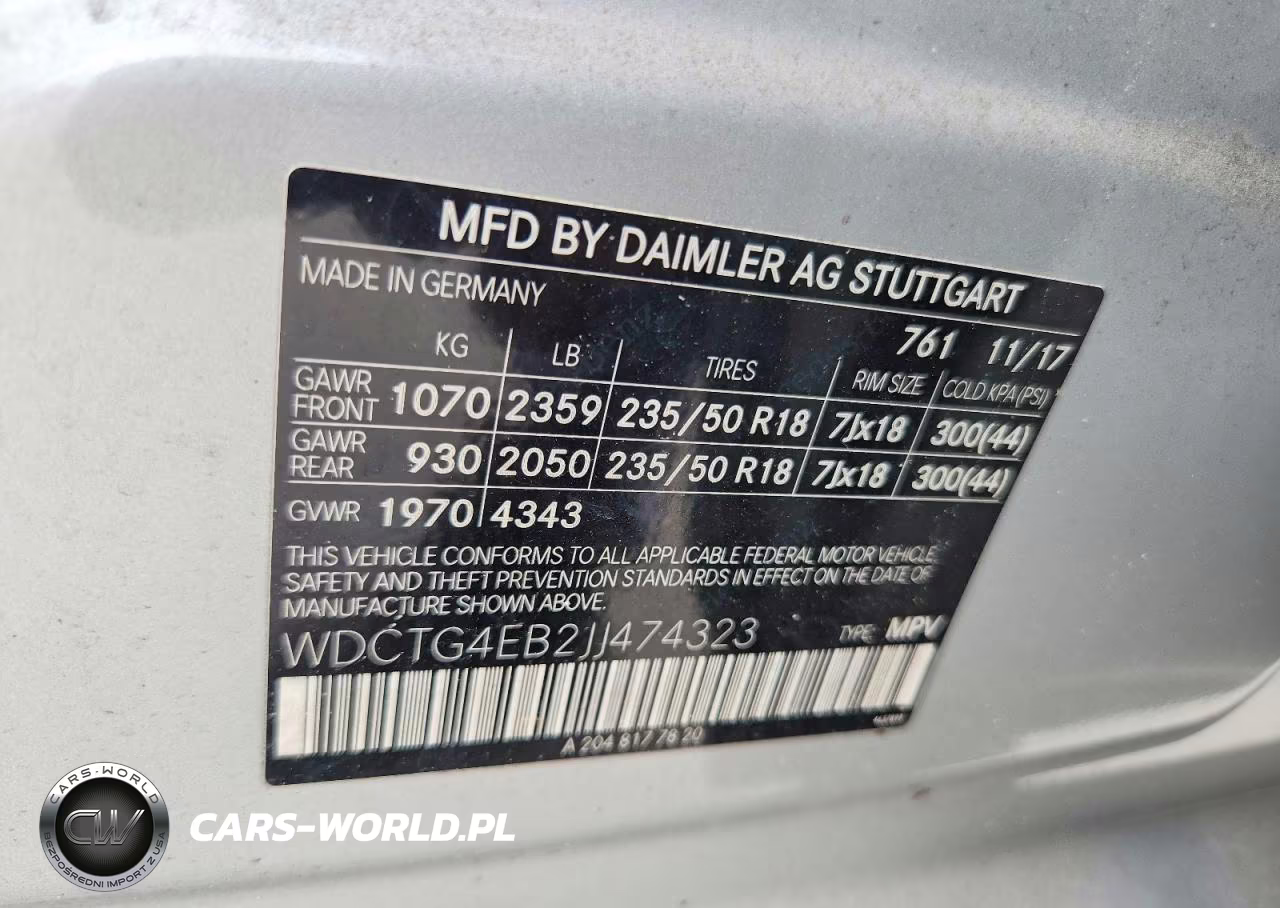 2018 Mercedes-Benz Gla 250 VIN:WDCTG4EB2JJ474323 - 14