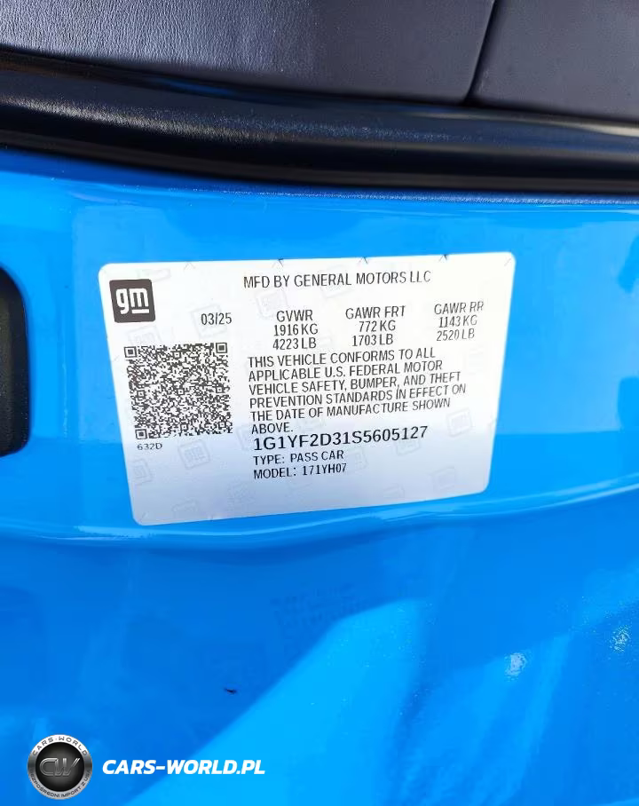 2025 Chevrolet Corvette Z06 3Lz VIN:1G1YF2D31S5605127 - 12
