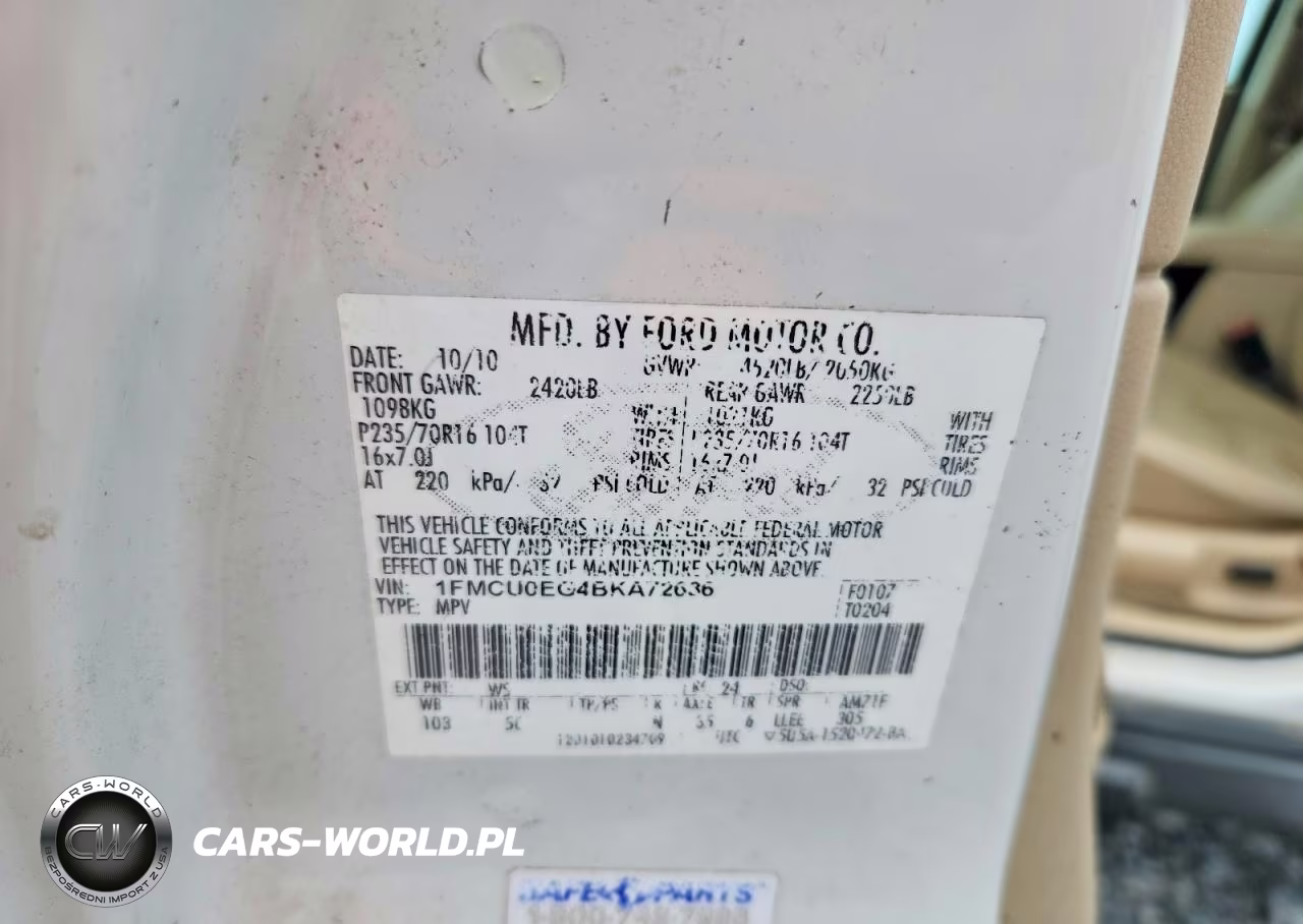 2011 Ford Escape Limited VIN:1FMCU0EG4BKA72636 - 13