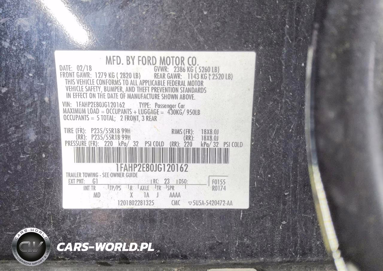2018 Ford Taurus Sel VIN:1FAHP2E80JG120162 - 12
