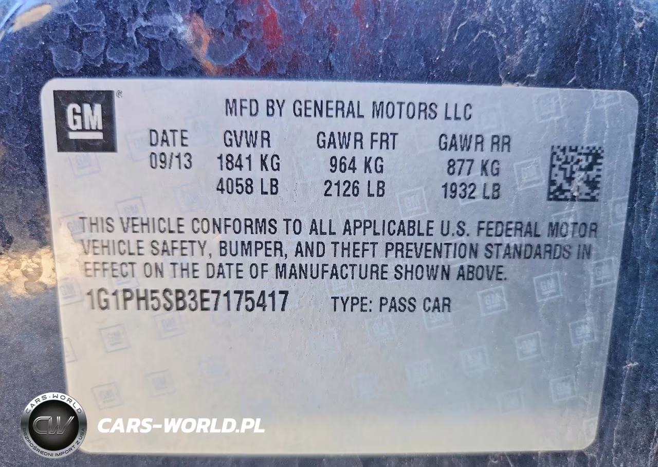 2014 Chevrolet Cruze Eco VIN:1G1PH5SB3E7175417 - 12