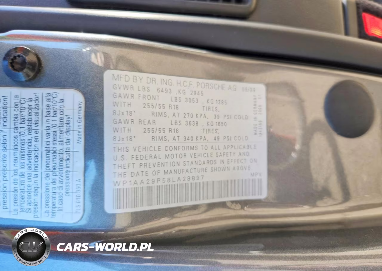 2008 Pors Cayenne VIN:WP1AA29P58LA28897 - 13