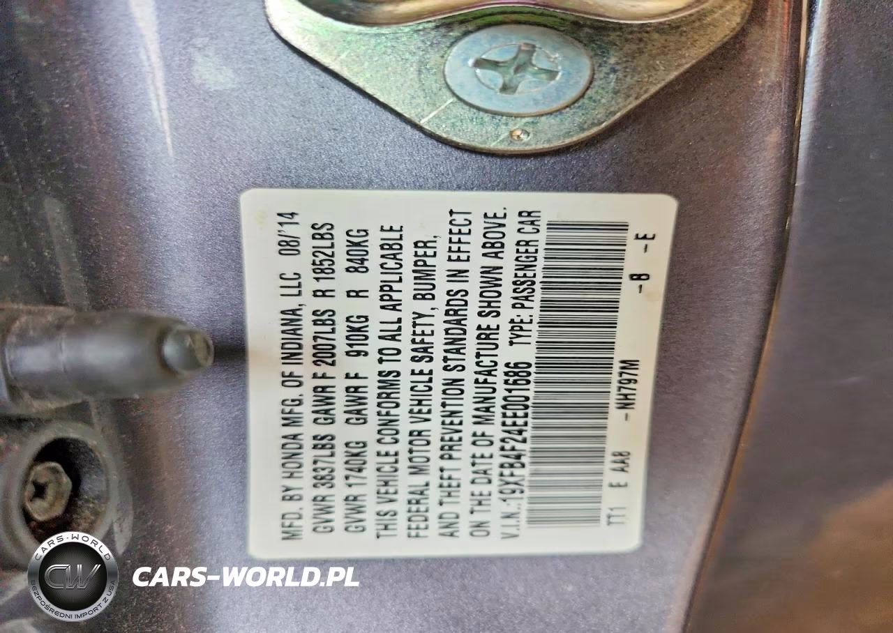 2014 Honda Civic Hybrid VIN:19XFB4F24EE001686 - 12