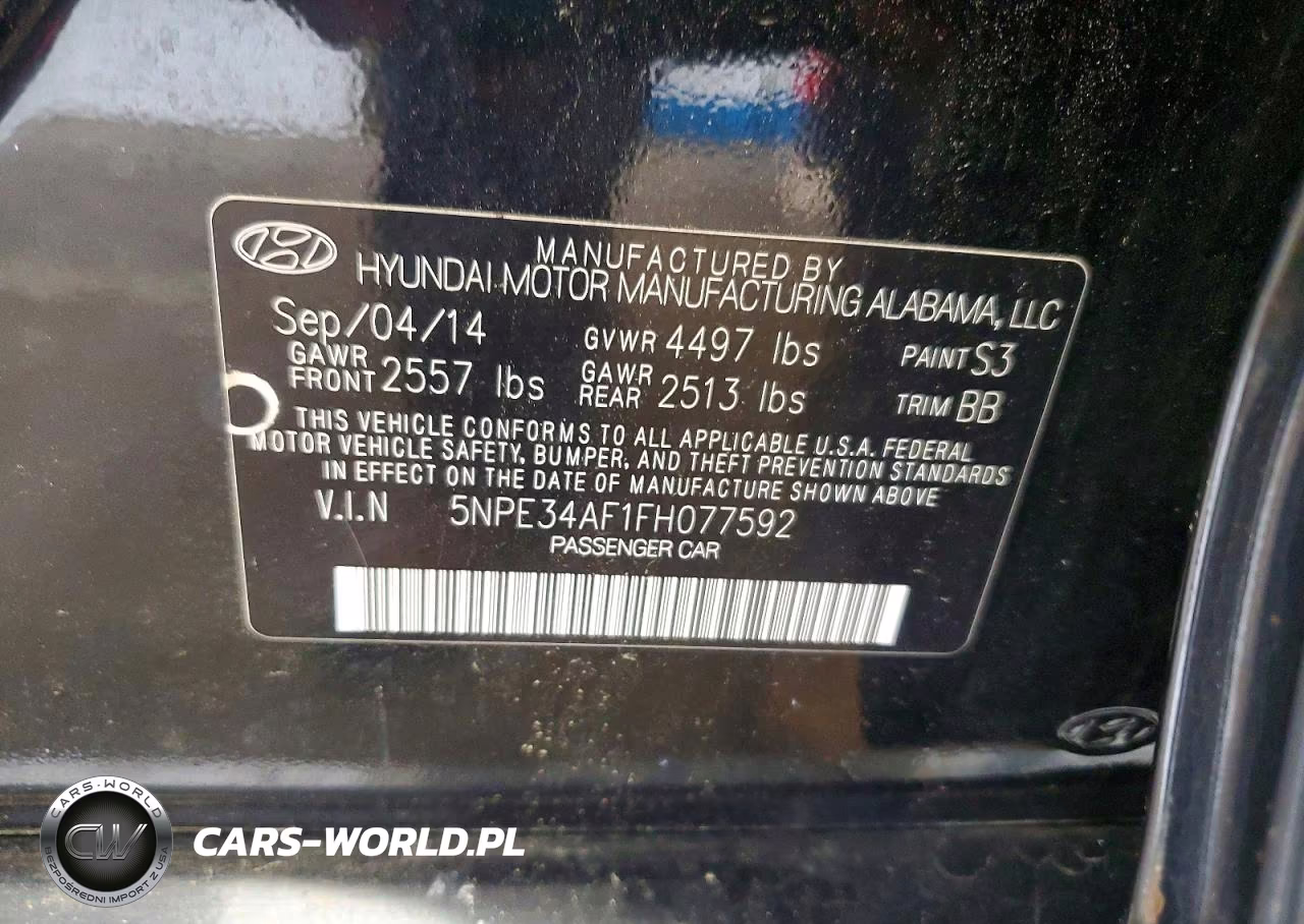 2015 Hyundai Sonata Sport VIN:5NPE34AF1FH077592 - 12