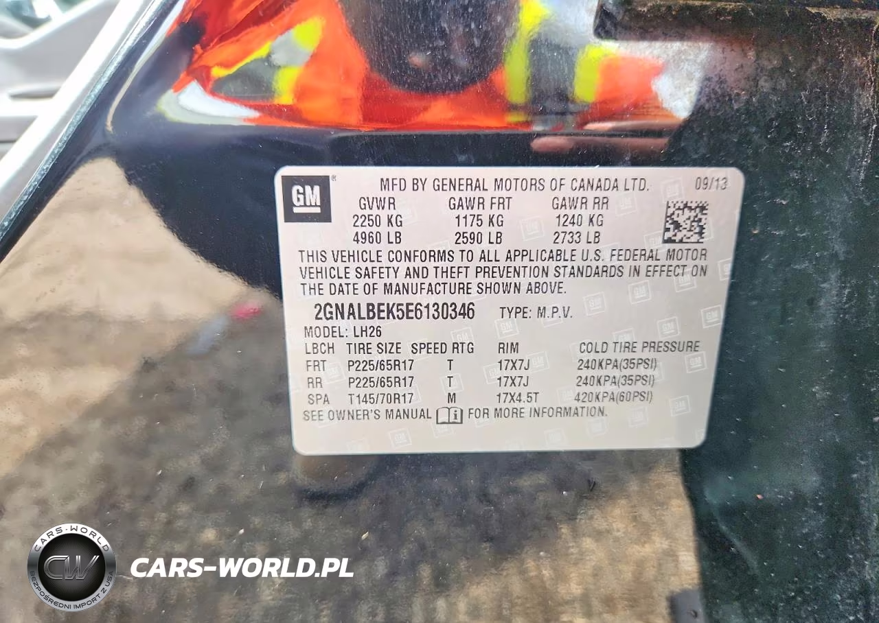 2014 Chevrolet Equinox Lt VIN:2GNALBEK5E6130346 - 12