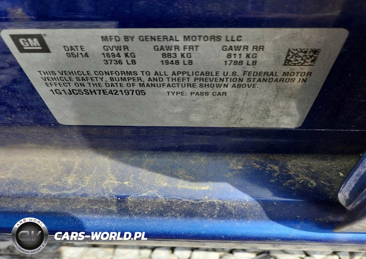 2014 Chevrolet Sonic Lt VIN:1G1JC5SH7E4219705 - 12