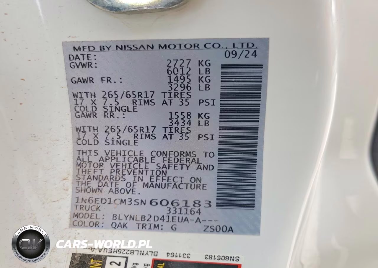2025 Nissan Frontier Sv VIN:1N6ED1CM3SN606183 - 12