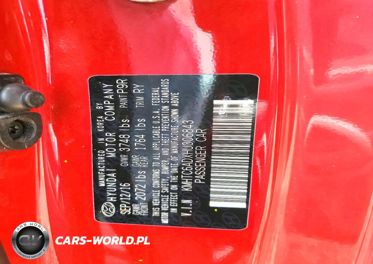 2017 Hyundai Veloster Base VIN:KMHTC6ADXHU306843 - 12