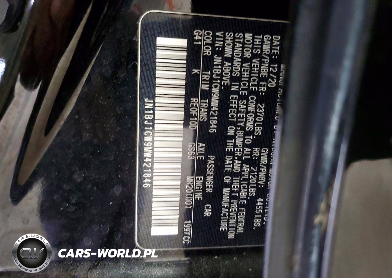 2021 Nissan Rogue Sport Sl VIN:JN1BJ1CW9MW421846 - 14