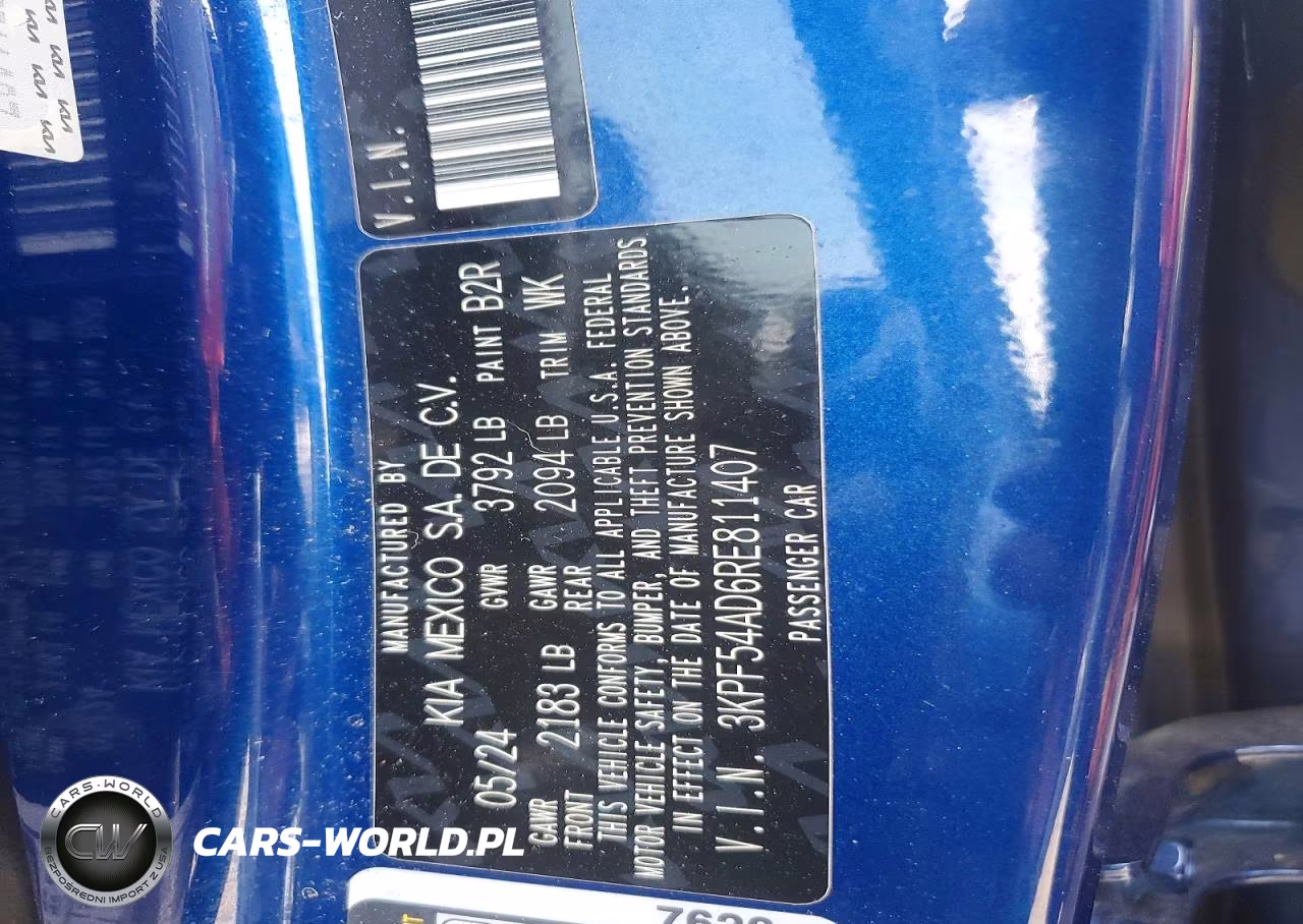 2024 Kia Forte Gt Line VIN:3KPF54AD6RE811407 - 12