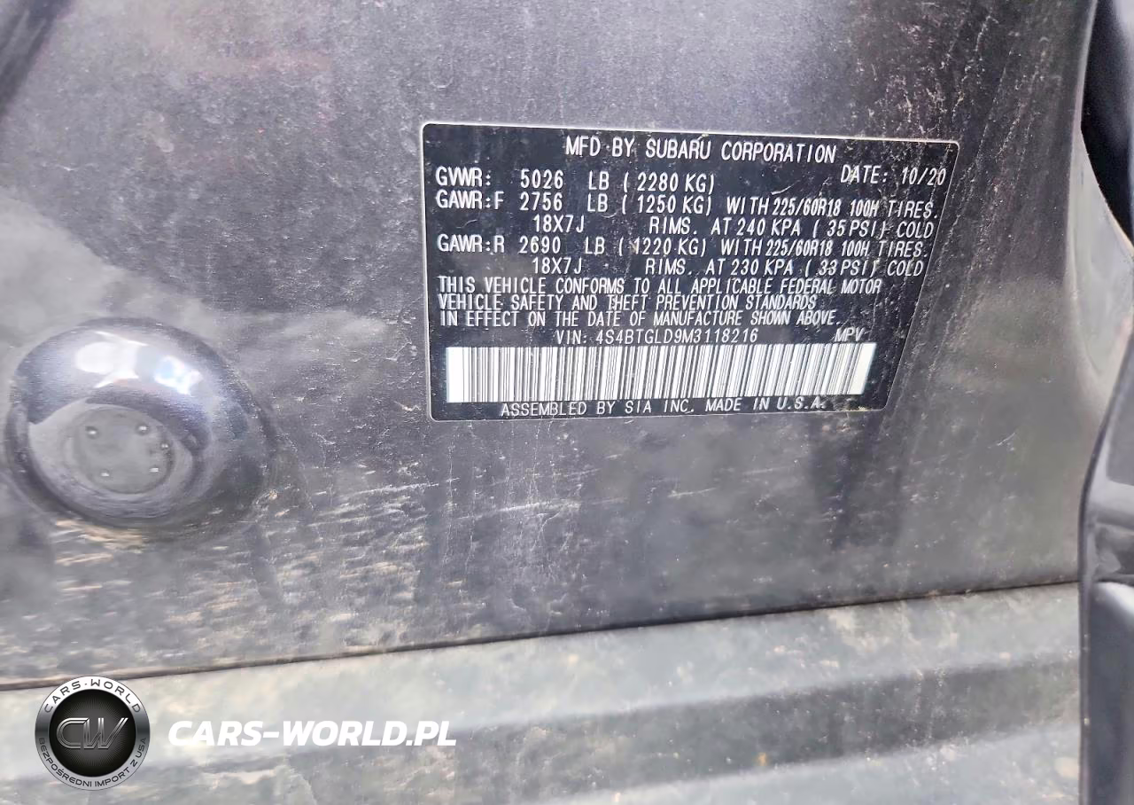 2021 Subaru Outback Onyx Edition Xt VIN:4S4BTGLD9M3118216 - 13