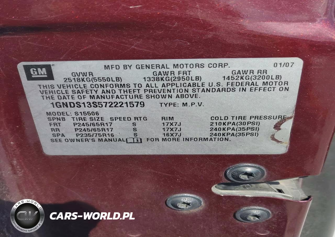 2007 Chevrolet Trailblazer Ls VIN:1GNDS13S572221579 - 13