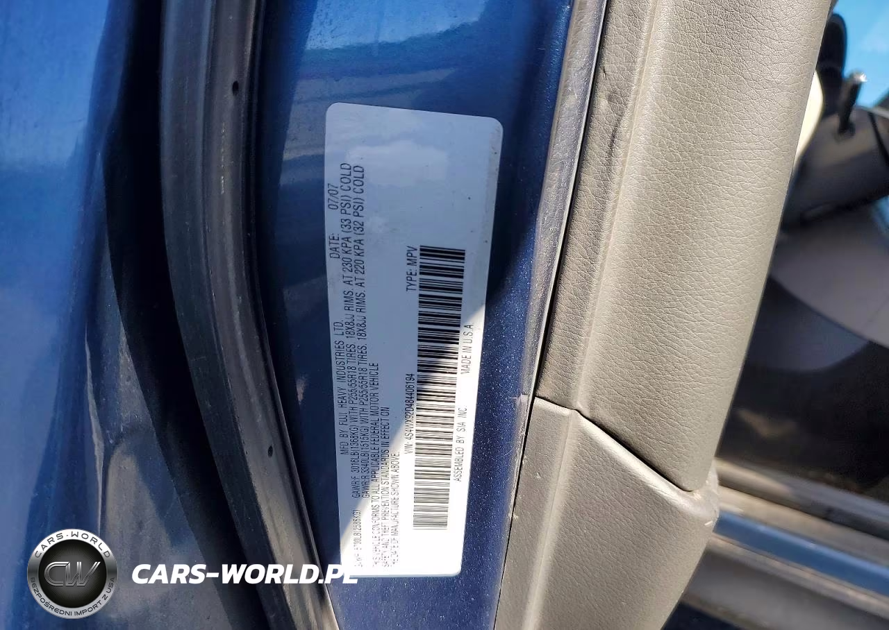 2008 Subaru Tribeca Limited VIN:4S4WX92D484406194 - 13
