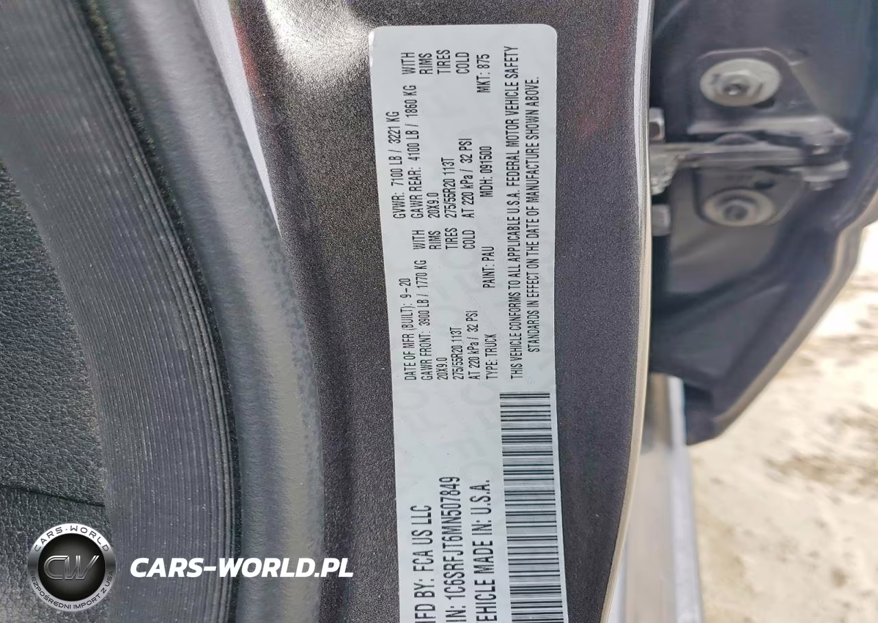 2021 Ram 1500 Laramie VIN:1C6SRFJT6MN507849 - 13