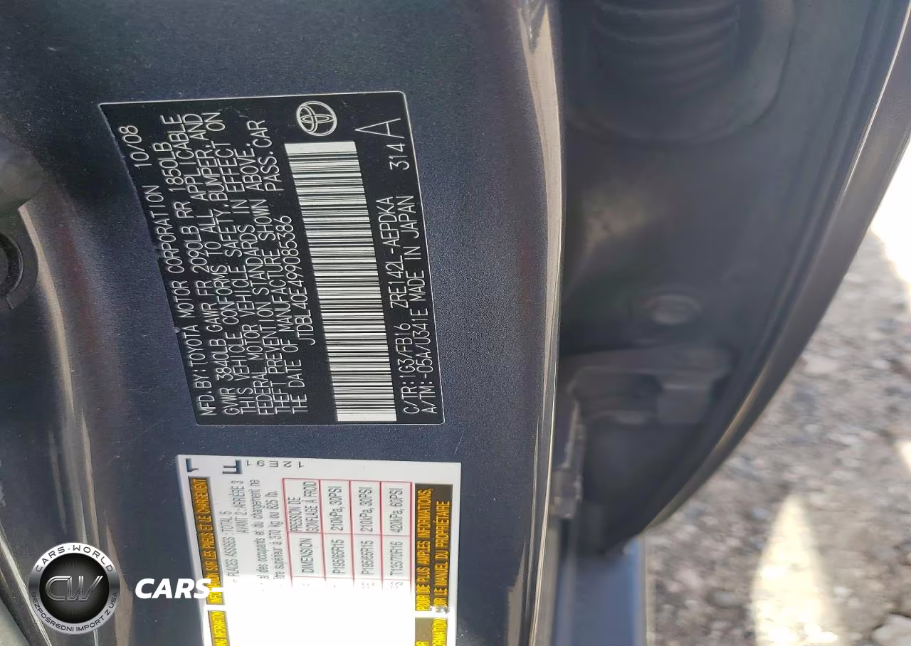 2009 Toyota Corolla Le VIN:JTDBL40E499085386 - 12