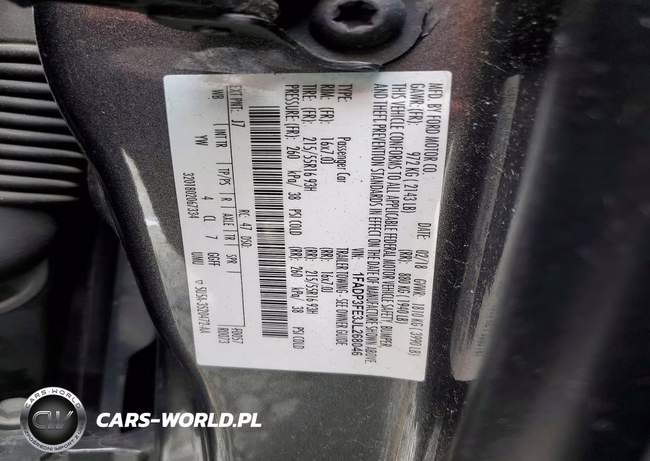 2018 Ford Focus VIN:1FADP3FE3JL268046 - 13