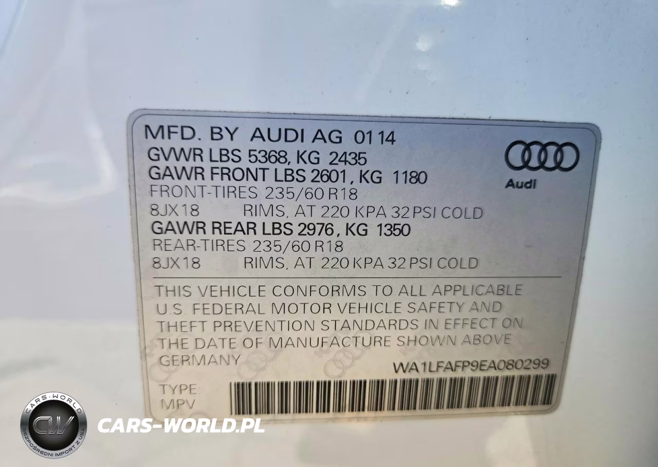 2014 Audi Q5 Premium Plus VIN:WA1LFAFP9EA080299 - 13