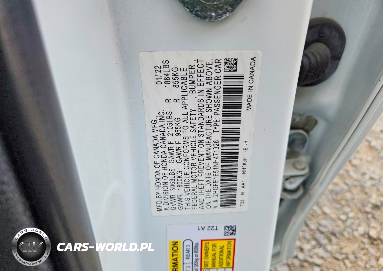 2022 Honda Civic Si VIN:2HGFE1E51NH471326 - 12